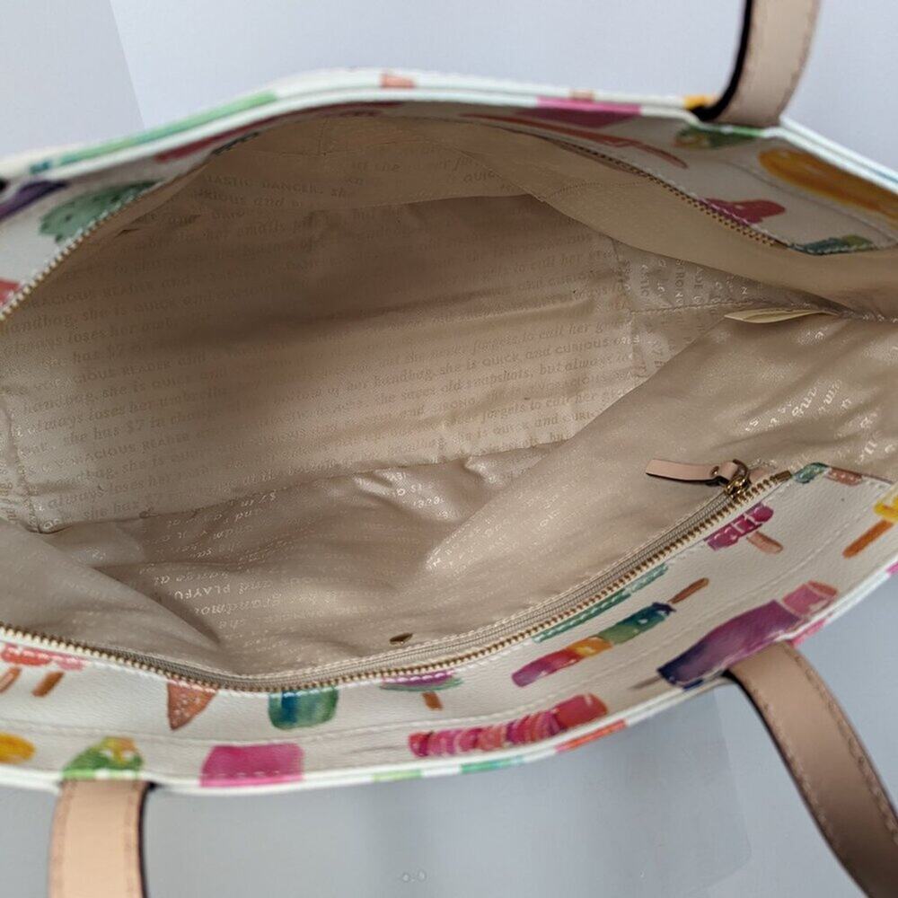 Kate Spade New York Flavor Of The Month Francis Tote Bag Ice Cream Popsicles - Picture 7 of 14